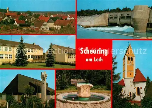 AK / Ansichtskarte Scheuring Kirche Brunnen Scheuring