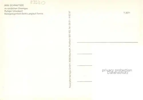 AK / Ansichtskarte Schnaitsee  Schnaitsee