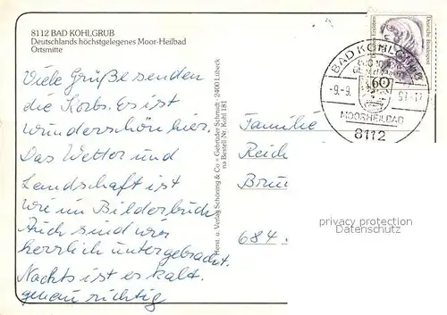 AK / Ansichtskarte Bad_Kohlgrub Ortsmitte Bad_Kohlgrub