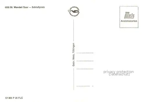 AK / Ansichtskarte St_Wendel Schlossplatz St_Wendel