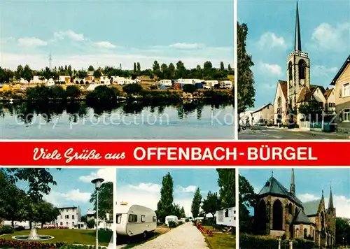 AK / Ansichtskarte Buergel_Offenbach Kirche Camping / Buergel Offenbach