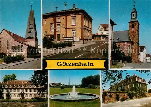 AK / Ansichtskarte Goetzenhain Katholische Kirche Rathaus Schloss Philippseich / Goetzenhain