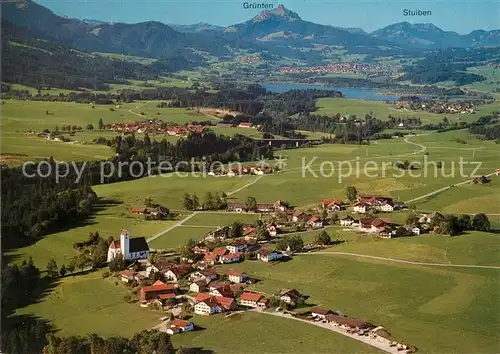 AK / Ansichtskarte Maria_Rain_Allgaeu Fliegeraufnahme Gruenten Stuiben Maria_Rain_Allgaeu