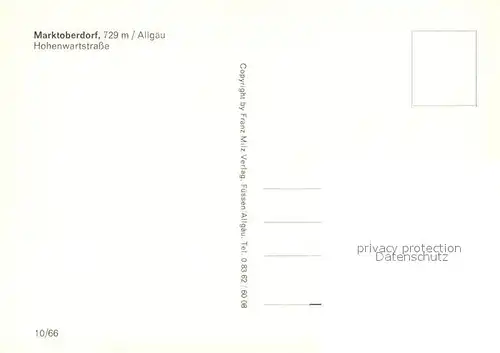 AK / Ansichtskarte Marktoberdorf Hohenwartstrasse Marktoberdorf