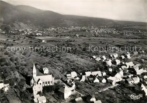 AK / Ansichtskarte Leimbach_Haut Rhin Quartier de l Eglise en arriere plan Thann et Vieux Thann vue aerienne Leimbach Haut Rhin