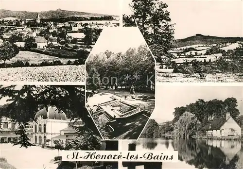 AK / Ansichtskarte Saint Honore les Bains Panorama Vieille Montagne Parc les Thermes Etang du Seu Saint Honore les Bains