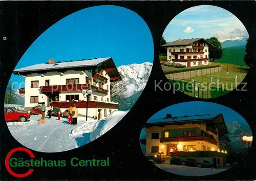 AK / Ansichtskarte Schladming_Obersteiermark Gaestehaus Central Tennisplaetze Dachstein Tauern Region Schladming_Obersteiermark