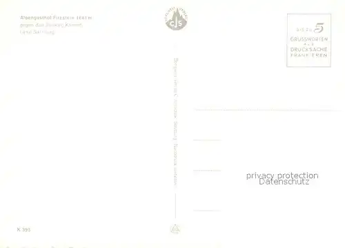 AK / Ansichtskarte Krimml Alpengasthof Filzstein gegen das Seekar Hohe Tauern Krimml