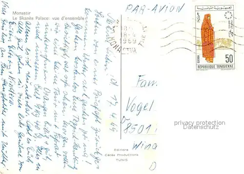 AK / Ansichtskarte Monastir_Tunesie Le Skanes Palace vue aerienne Monastir_Tunesie