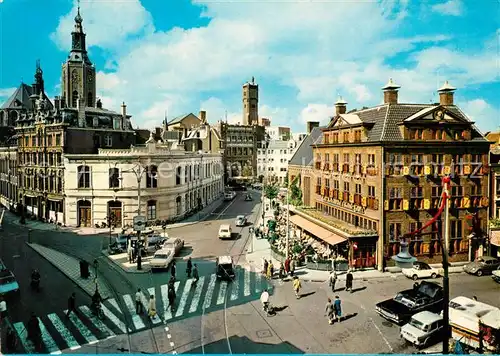 AK / Ansichtskarte s Gravenhage Groenmarkt met St Jakobskerk s Gravenhage