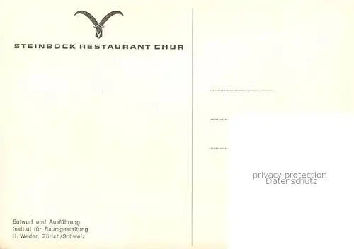 AK / Ansichtskarte Chur_GR Steinbock Restaurant Chur_GR