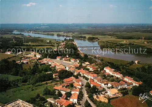 AK / Ansichtskarte Urt La ville et pont sur l Adour vue aerienne Urt