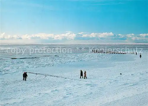 AK / Ansichtskarte Wyk_Foehr Winterstimmung am Suedstrand Foehr