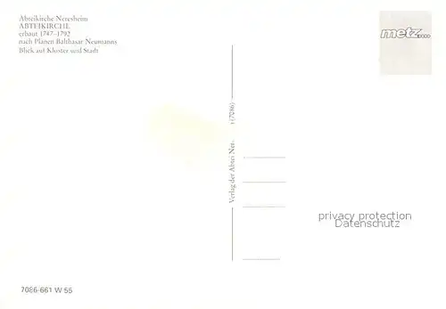 AK / Ansichtskarte Neresheim Abteikirche Neresheim