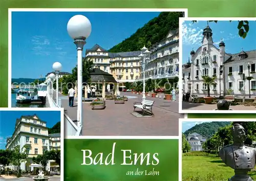 AK / Ansichtskarte Bad_Ems Lahnpartei Bueste Promenade Bad_Ems