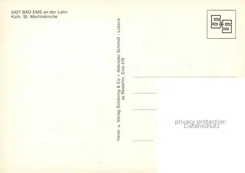 AK / Ansichtskarte Bad_Ems St. Martinskirche Bad_Ems