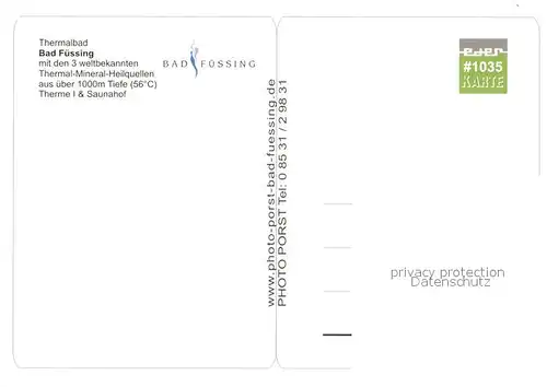 AK / Ansichtskarte Bad_Fuessing Fliegeraufnahme Therme 1 und Saunahof Bad_Fuessing