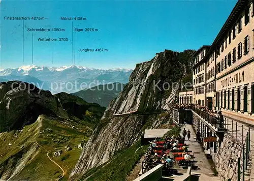 AK / Ansichtskarte Pilatus_Kulm Hotel Pilatus Kulm und Berner Alpen Pilatus_Kulm
