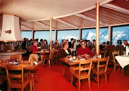AK / Ansichtskarte Schilthorn_Loetschental Dreh Restaurant Piz Gloria Schilthorn Loetschental