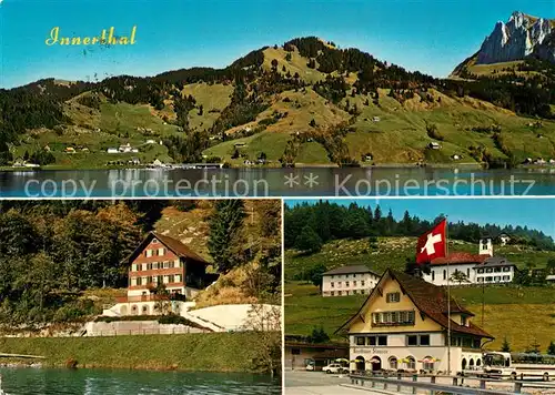 AK / Ansichtskarte Innerthal Gasthaus Stausee Waegitalersee Innerthal