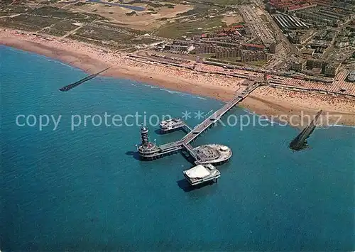 AK / Ansichtskarte Scheveningen Fliegeraufnahme Pier Strand Scheveningen