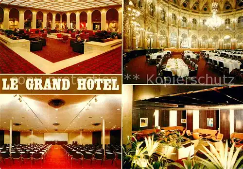 AK / Ansichtskarte Paris Le Grand Hotel Patio Capucines Grand Salon Opera Salon Hector Berlioz Le Bar Paris