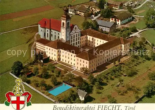 AK / Ansichtskarte Fiecht_Tirol Benediktinerabtei Fliegeraufnahme Fiecht Tirol