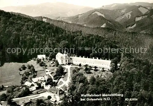 AK / Ansichtskarte Gutenstein_Niederoesterreich Wallfahrtskirche Mariahilfberg Fliegeraufnahme Gutenstein