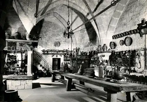 AK / Ansichtskarte Leobendorf_Niederoesterreich Burg Kreuzenstein Kueche Leobendorf