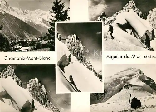 AK / Ansichtskarte Chamonix Mont Blanc Aiguille du Midi Teleferique Chamonix