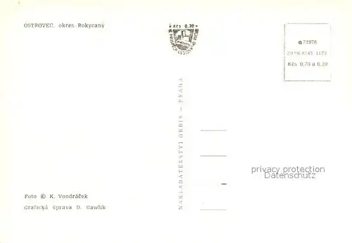 AK / Ansichtskarte Ostrovec Panorama Okres Rokycany 