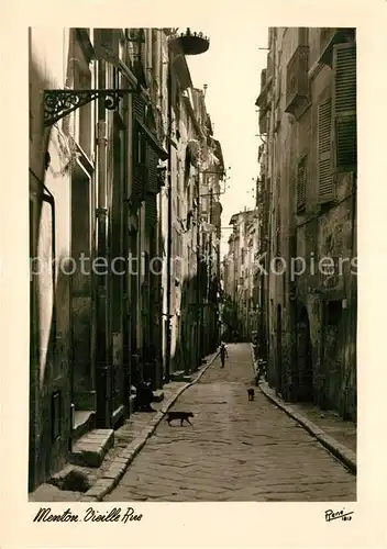 AK / Ansichtskarte Menton_Alpes_Maritimes Vieille Rue Menton_Alpes_Maritimes