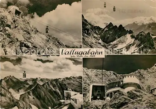 AK / Ansichtskarte Valluga Vallungabhn Panorama Bergstation Valluga