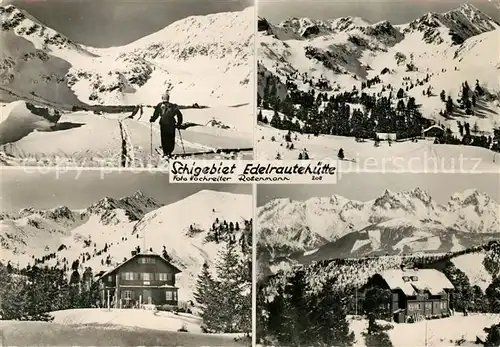 AK / Ansichtskarte Edelrautehuette Panorama Skigebiet Edelrautehuette
