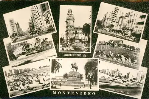 AK / Ansichtskarte Montevideo_Uruguay Avenida Agraciada Playa de Pocitos Palacio Salvo  Montevideo Uruguay