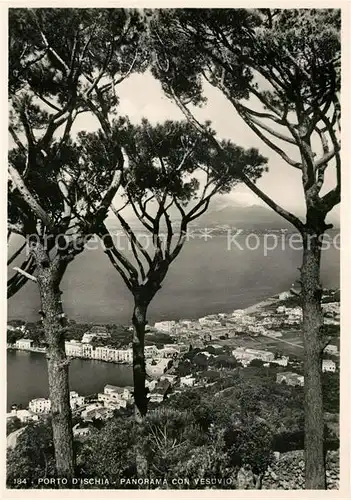 AK / Ansichtskarte Ischia_Porto Panorama Con Vesuvio Ischia Porto