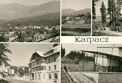 AK / Ansichtskarte Karpacz Dom wypoczynkowy FWP Mieszko Hotel gorski Orlinek Zapora wodna na Lomnicy Karpacz