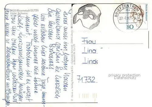 AK / Ansichtskarte Eutin Marktplatz Rathaus Wasserfall Chronik Eutin