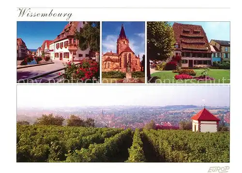 AK / Ansichtskarte Wissembourg Kirche Weinberge Stadtansichten Wissembourg