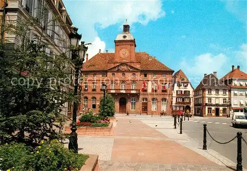AK / Ansichtskarte Wissembourg Rathaus Place de la Republique Wissembourg
