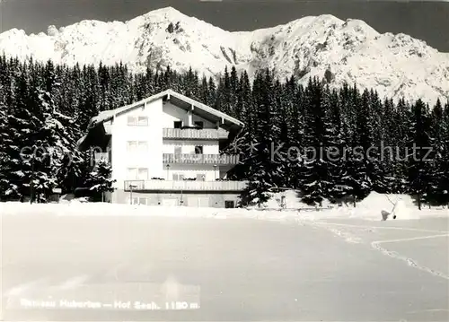 AK / Ansichtskarte Ramsau_Dachstein_Steiermark Gasthof Pension Hubertushof Winterlandschaft Alpen Ramsau_Dachstein