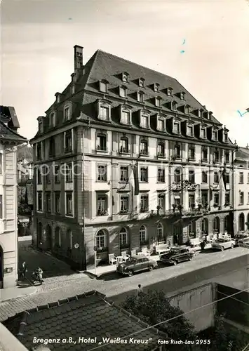 AK / Ansichtskarte Bregenz_Vorarlberg Hotel Weisses Kreuz Bregenz Vorarlberg