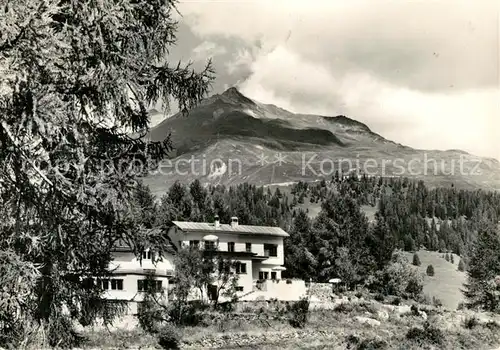 AK / Ansichtskarte Fetan Gaestehaus Pension Haus Paradies Landschaftspanorama Engadin Fetan