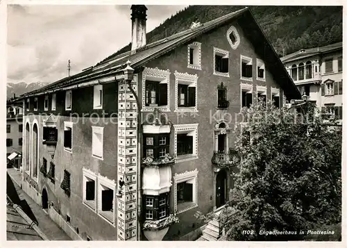 AK / Ansichtskarte Pontresina Engadinerhaus Pontresina