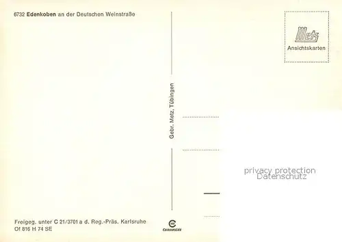 AK / Ansichtskarte Edenkoben Fliegeraufnahme Edenkoben