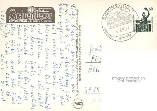 AK / Ansichtskarte Scheidegg_Allgaeu  / Scheidegg Allgaeu