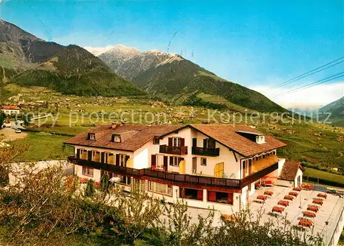 AK / Ansichtskarte Dorf_Tirol Pension Restaurant Cafe Lisetta Landschaftspanorama Alpen Dorf_Tirol