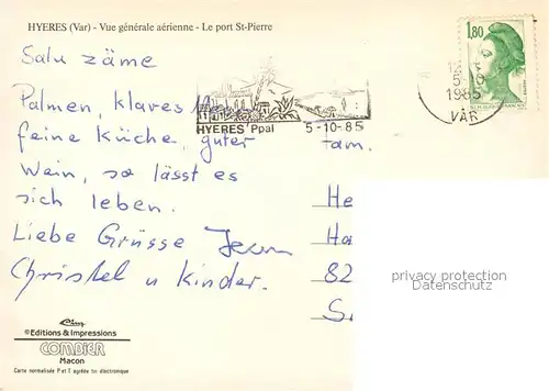 AK / Ansichtskarte Hyeres Port Saint Pierre vue aerienne Hyeres