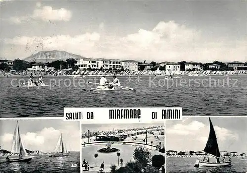 AK / Ansichtskarte Miramare_di_Rimini  Strand Segelboote Miramare_di_Rimini 