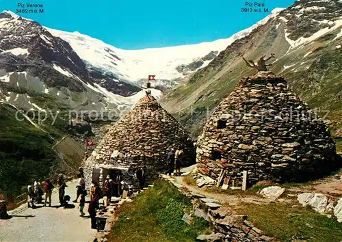 AK / Ansichtskarte Alp_Gruem Restaurant Sassal Masone mit Paluegletscher Alp_Gruem